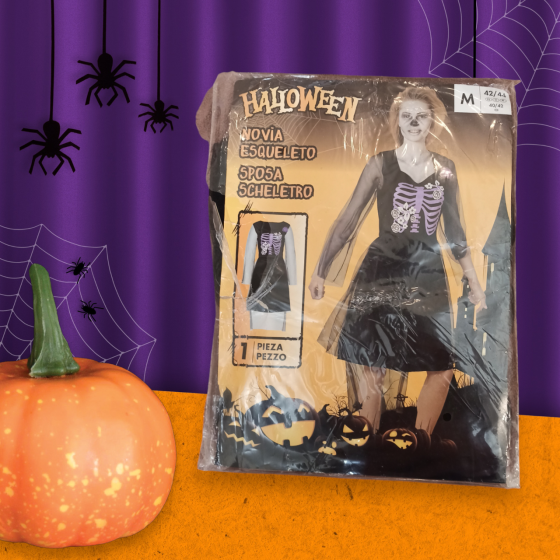 Платье Невеста Cкелета для вечеринки на Хеллоуин размер S-М-L черный Киев