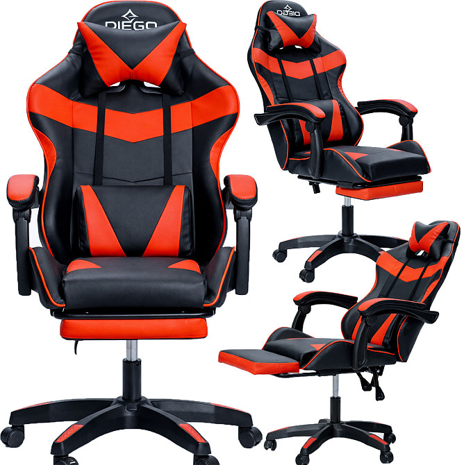 Крісло геймерське DIEGO Phantom RS Black-Red Київ - фото 1