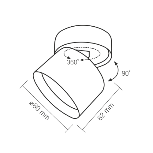 LED Світильник під лампу GX53 поворотний білий VL-SPF18B-W Videx Житомир