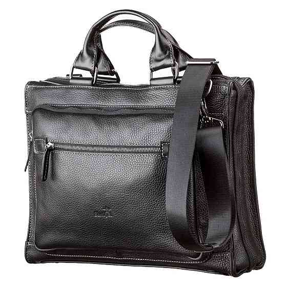 Сумка чоловіча шкіряна Чорна (SHVIGEL) Київ