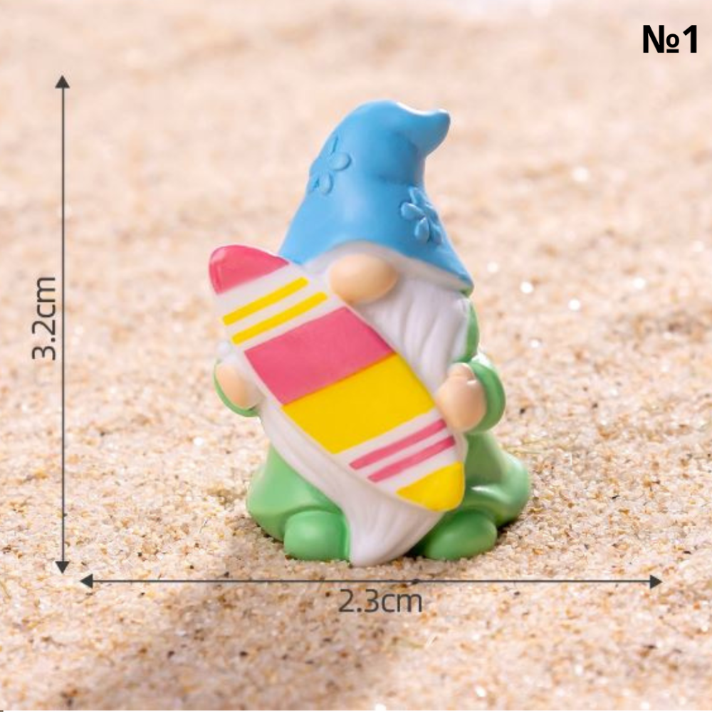 Серия фигурок Гномы  на пляже для миниатюры, хендмейда, флорариума,песочного стола Гном №1 Одесса - изображение 1
