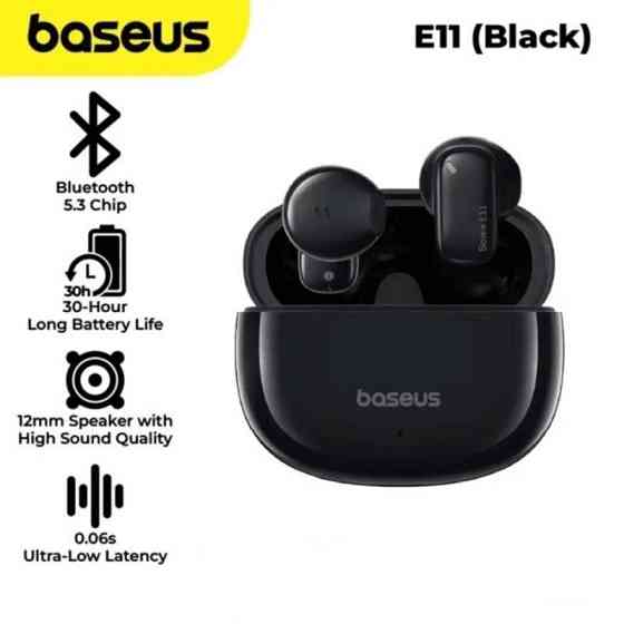 Бездротові навушники Baseus Bowie E11 True Wireless Earphones Cluster Black Одеса