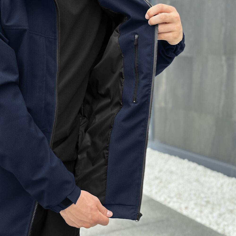 Темно-синя чоловіча повсякденна куртка на весну і осінь Pobedov Shum Київ - фото 2