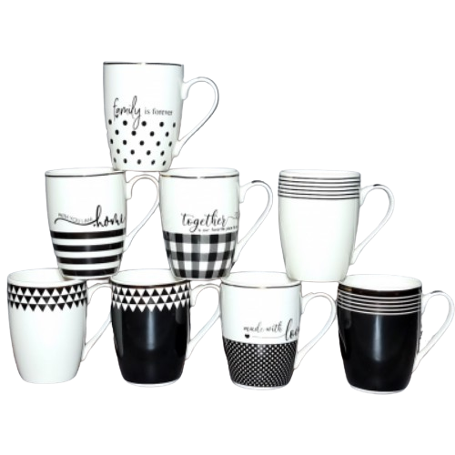 Чашка Чорно-білий мікс 340мл 2091-20 чорно-білий S&T Житомир - фото 1