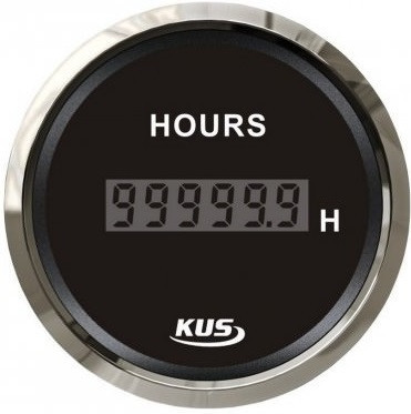 Счетчик Моточасов лодок катеров яхт Wema (Kus) Черный 52мм Киев - изображение 1