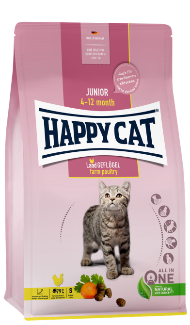 Сухой корм Happy Cat Junior Land Geflugel для котят с птицей, 4 кг Винница - изображение 1
