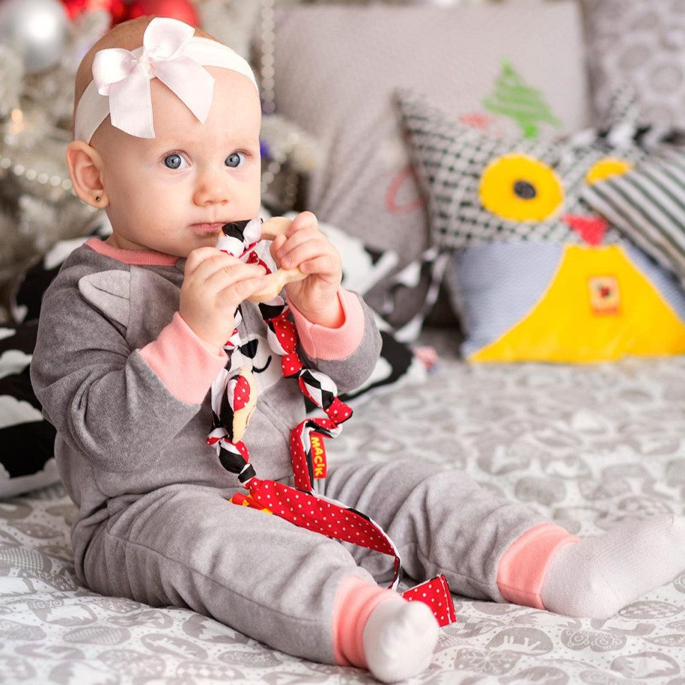 Подвеска Слингобусы Совушка МС 110504-01 с деревянным грызунком Винница - изображение 3