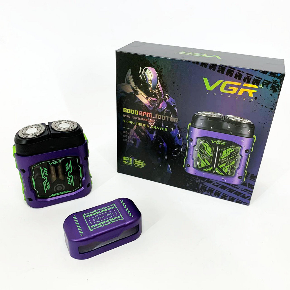 Акумуляторна бритва з фірмовим лезом, Професійна електробритва з насадками, Електробритва для гоління WB-42 Львів - фото 6