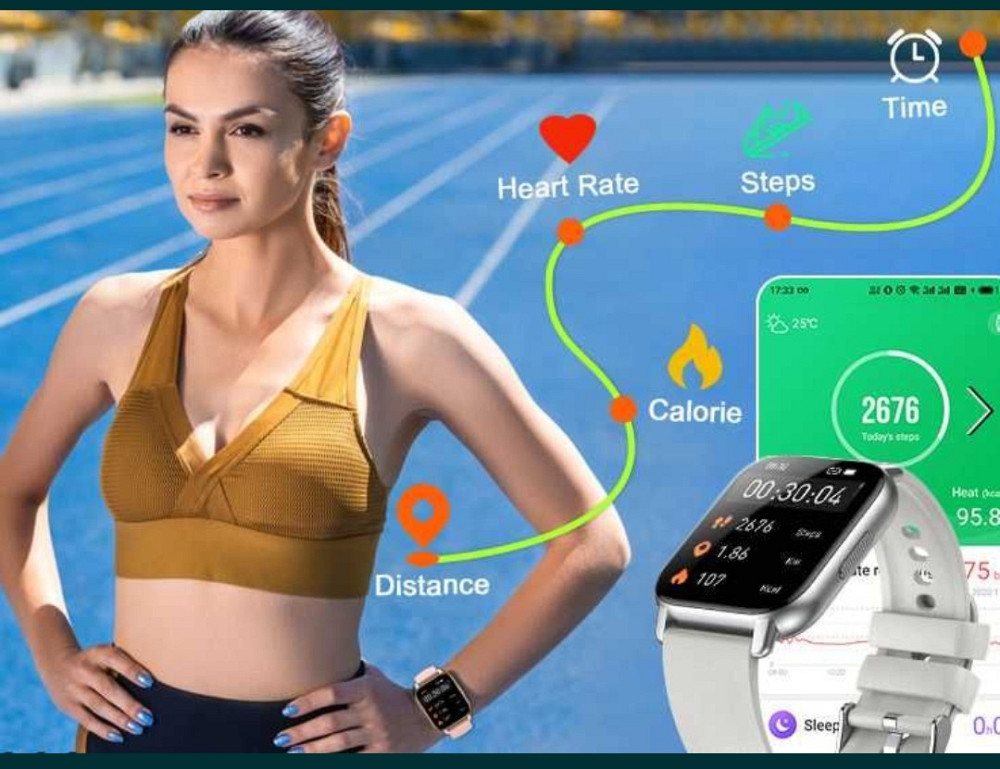 СМАРТ -Часы: Hoxe Y6 Creane White. Київ - фото 6