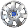 Автомобільні модельні ковпаки R15 Fiat (синій) 325 4шт, SJS, сріблясті