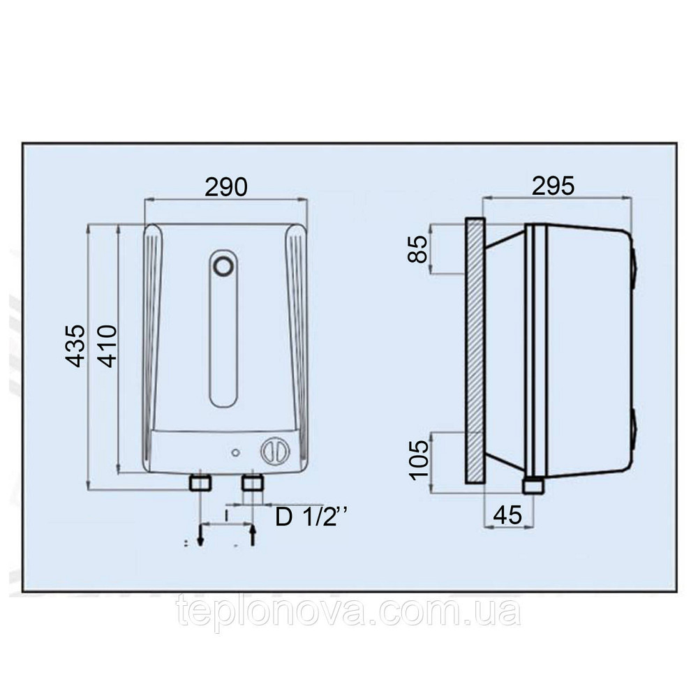 Водонагрівач LEOV LUB Small 10 l підведення води знизу Чернівці - фото 6