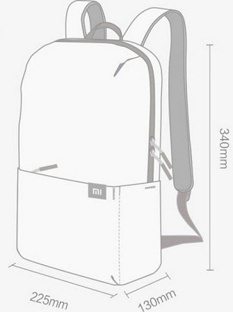 Оригінальний рюкзак Xiaomi Mi Bright Little Backpack 10L (Помаранчевий) Миколаїв - фото 10