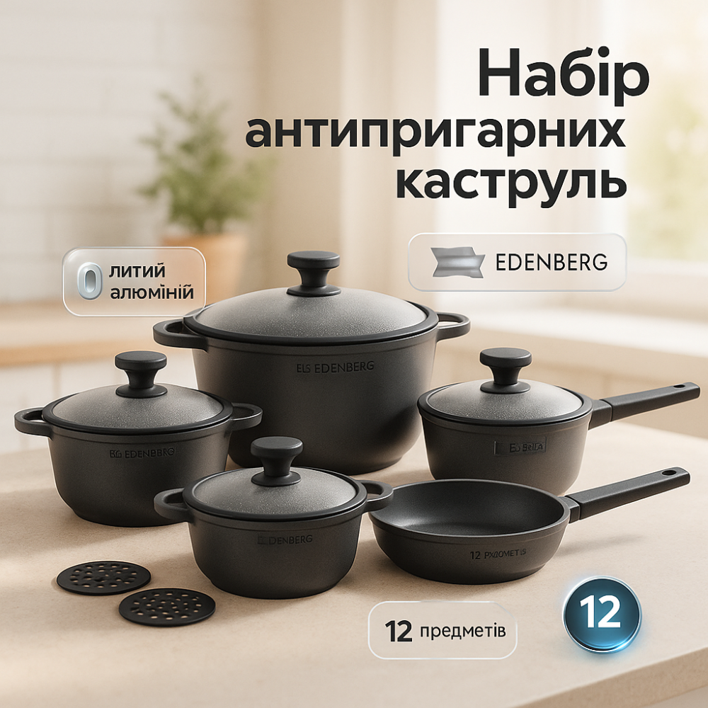 Набор кастрюль качественных с крышками, Набор кастрюль высшего качества Хороший  IK-57 Львов - изображение 3