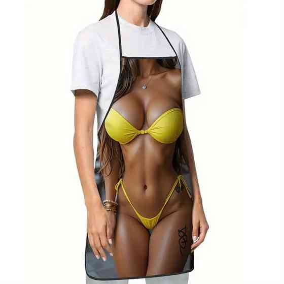 Фартух для жінок з приколом – пляжна красуня 72 на 53 см різнобарвний Київ