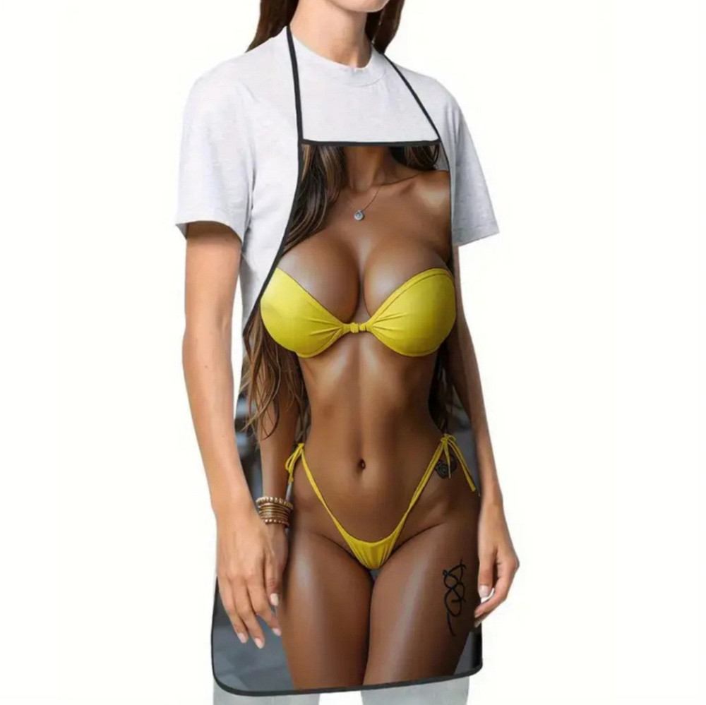 Фартух для жінок з приколом – пляжна красуня 72 на 53 см різнобарвний Київ - фото 3