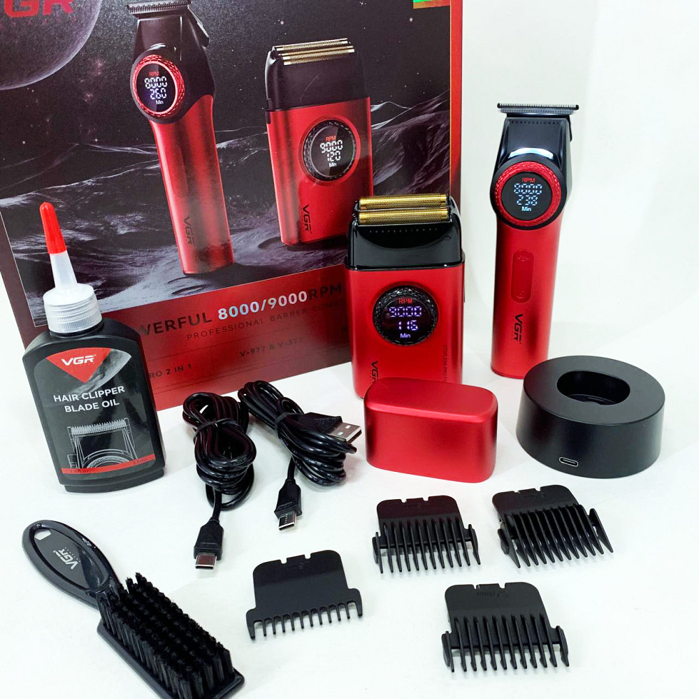 Акумуляторна машинка-тример для стрижки волосся VGR, Електромашинка для стрижки Тример скронь BV-76 Івано-Франківськ - фото 1