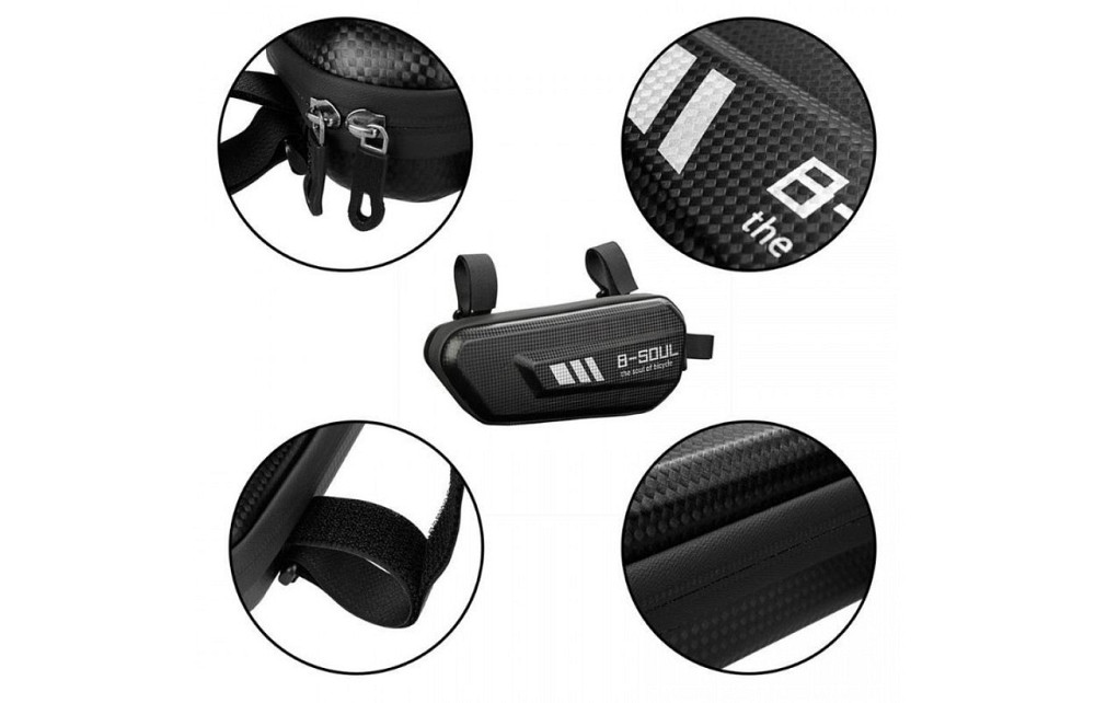 Велосипедная сумка на раму B-Soul черная Бровары - изображение 4