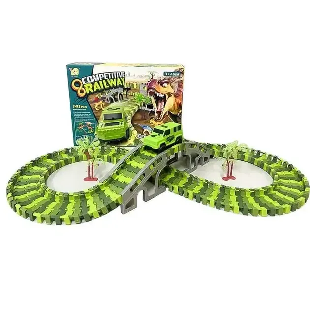 Гибкий автомобильный трек с динозаврами Dinosaur 192 Коломыя - изображение 1