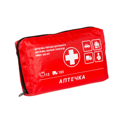 Автомобільна аптечка Poputchik згідно ТУ футляр м&apos;який червоний 19х8х14 (02-002-М) Вінниця - фото 5