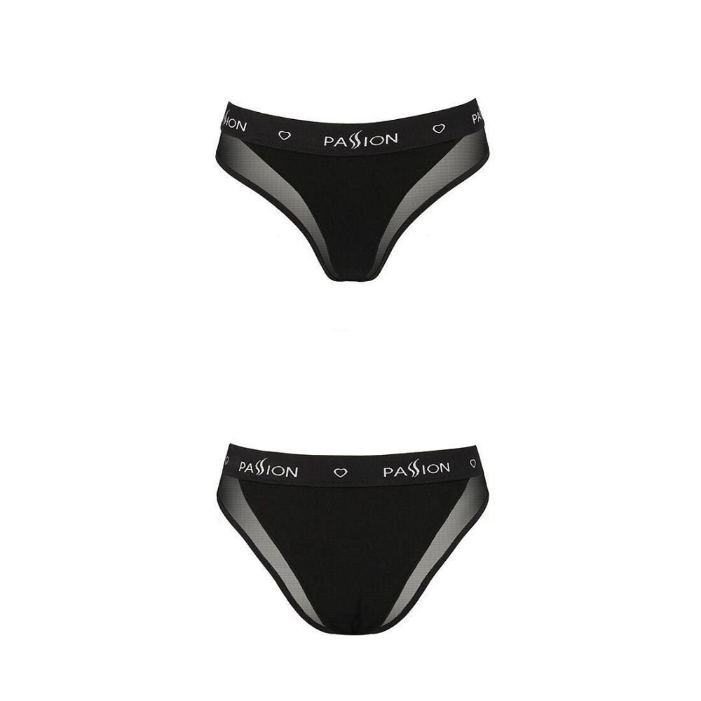 Трусики с прозрачной вставкой Passion PS002 PANTIES XL, black Sex Aura Киев - изображение 5