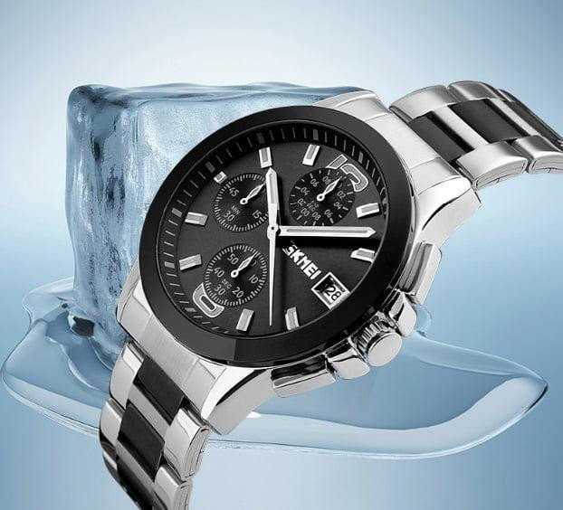 Мужские часы Skmei 9126 с хронографом Черный Винница - изображение 3