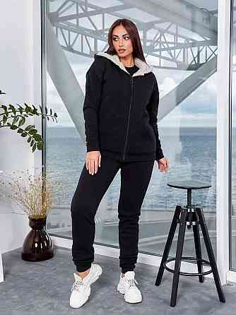 Жіночий костюм з хутром Чорний 2XL-3XL Харків