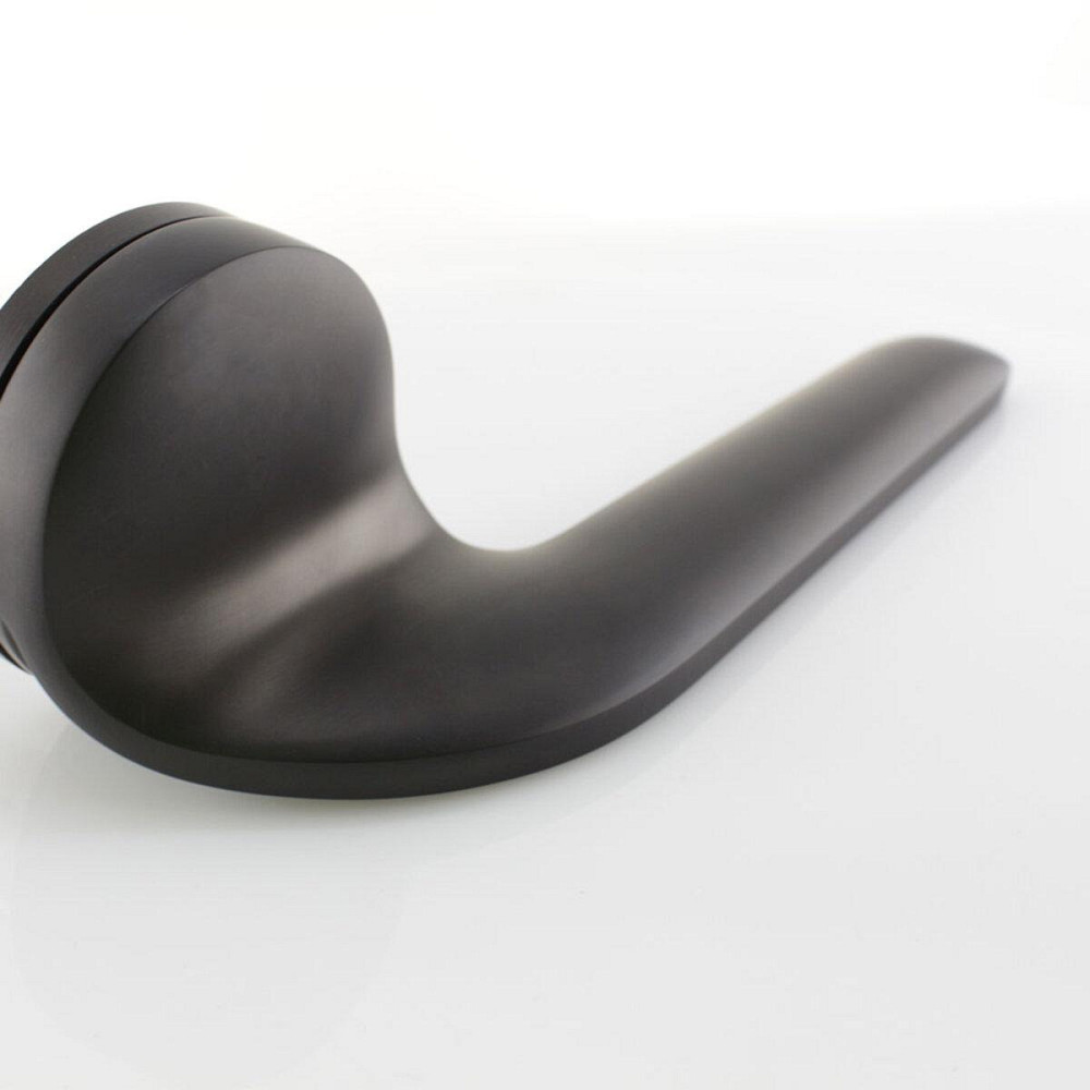 Дверна ручка на розеті M&T Down 147346 TIN-K титан/чорний матовий R ф/з Київ - фото 5