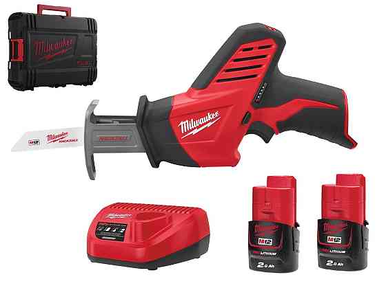 Пила сабельная аккумуляторная MILWAUKEE, C12 HZ-202C (зарядное устройство С12 С, 2 аккумулятора М12 В2 2Аг, холст, кейс) Одесса