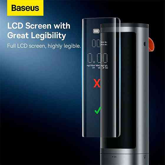 Алкотестер Baseus SafeJourney Pro Series Breathalyzer, Space Grey CRCX060014 Одеса