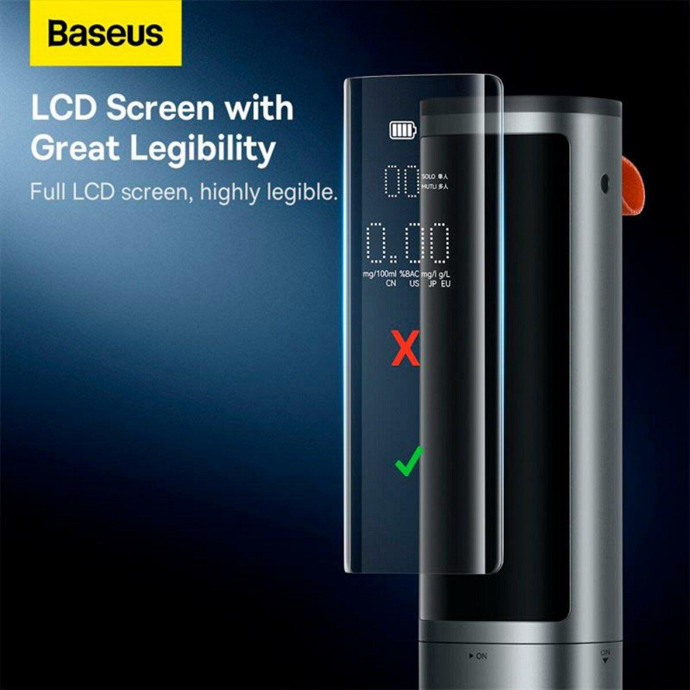 Алкотестер Baseus SafeJourney Pro Series Breathalyzer, Space Grey CRCX060014 Одеса - фото 6