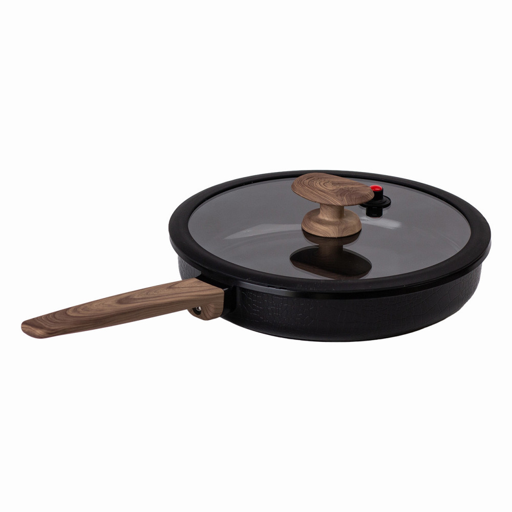 Алюмінієва сковорода 2,7 л з керамічним покриттям антипригарним Ø 26 см чорна MGC HP-4-458B Київ - фото 5