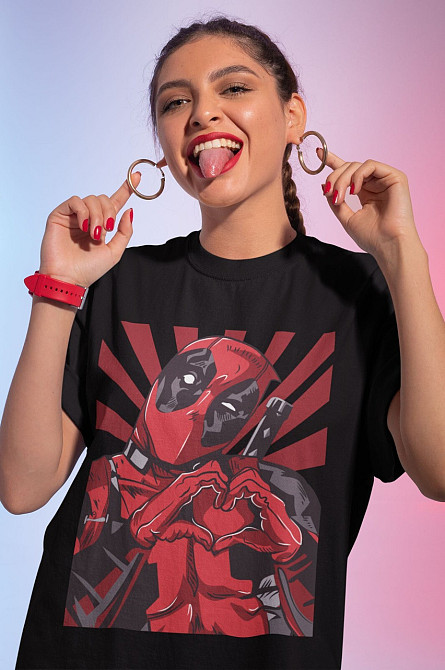 Футболка з аніме принтом Суперхеро Біртхдай Суперхеро Гіфт оверсайз (S/M/L) Чорний AnimeJ1091 Дніпро - фото 5