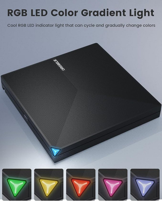 Зовнішній привід ORIGBELIE External DVD Drive (CD/DVD-RW) Луцк - изображение 3