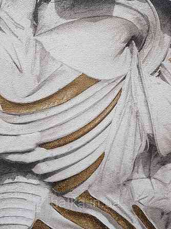 Шпалери вінілові на флізеліні гарячого тиснення DU&KA 1.06х10 вензель основа під штукатурку сірі коричневі Київ