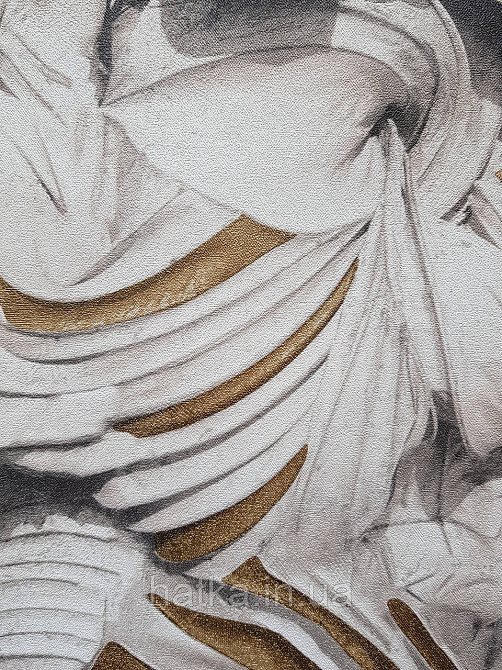 Шпалери вінілові на флізеліні гарячого тиснення DU&KA 1.06х10 вензель основа під штукатурку сірі коричневі Київ - фото 3