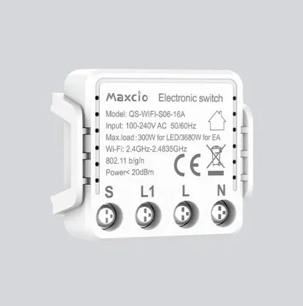 Розумний вимикач Maxcio QS-Wi-Fi-S06-16A Луцк - изображение 1