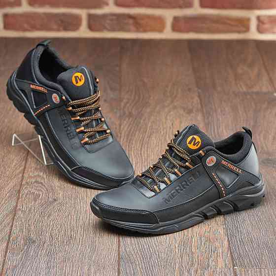 Чоловічі шкіряні кросівки М-912 черн Харьков