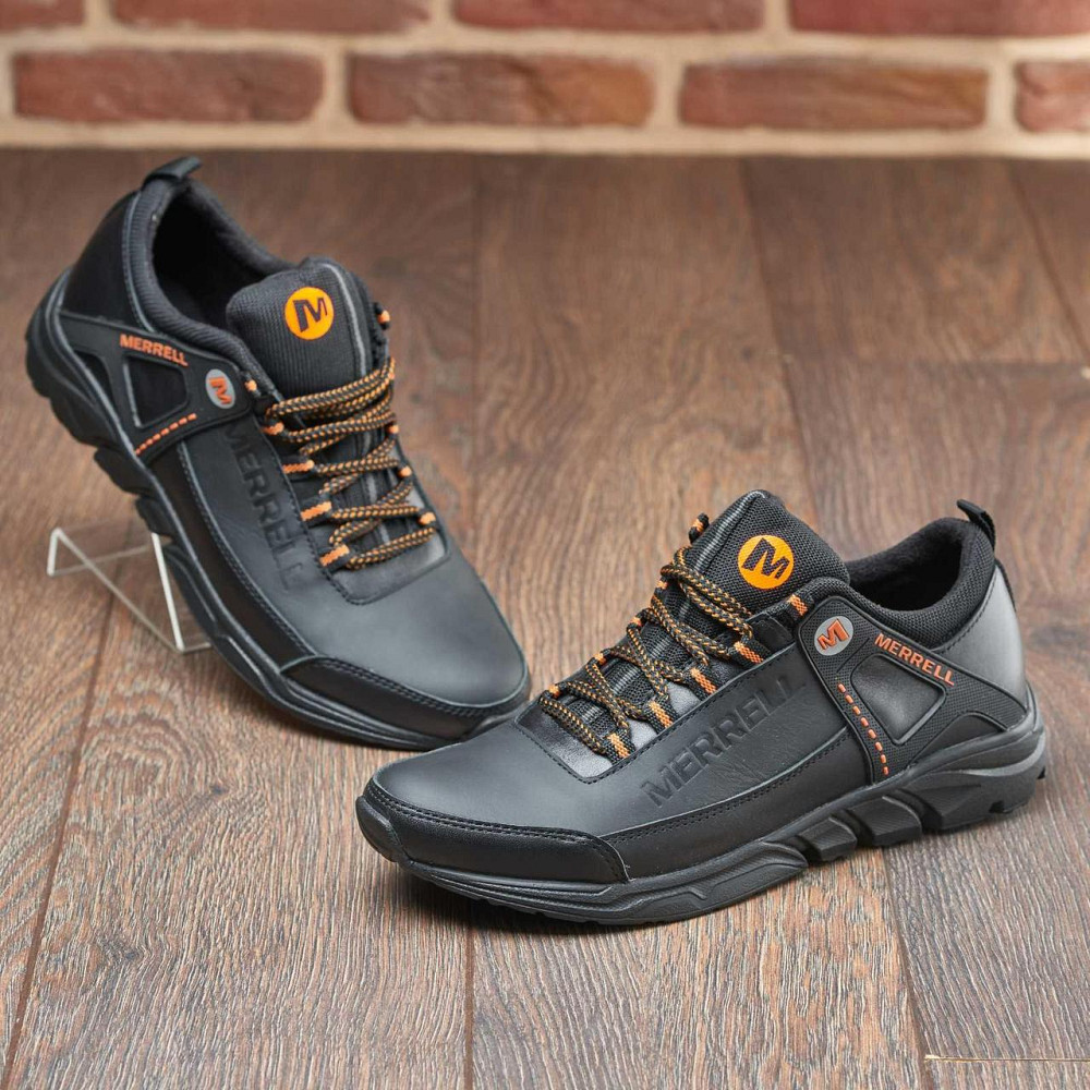 Чоловічі шкіряні кросівки М-912 черн Харьков - изображение 2