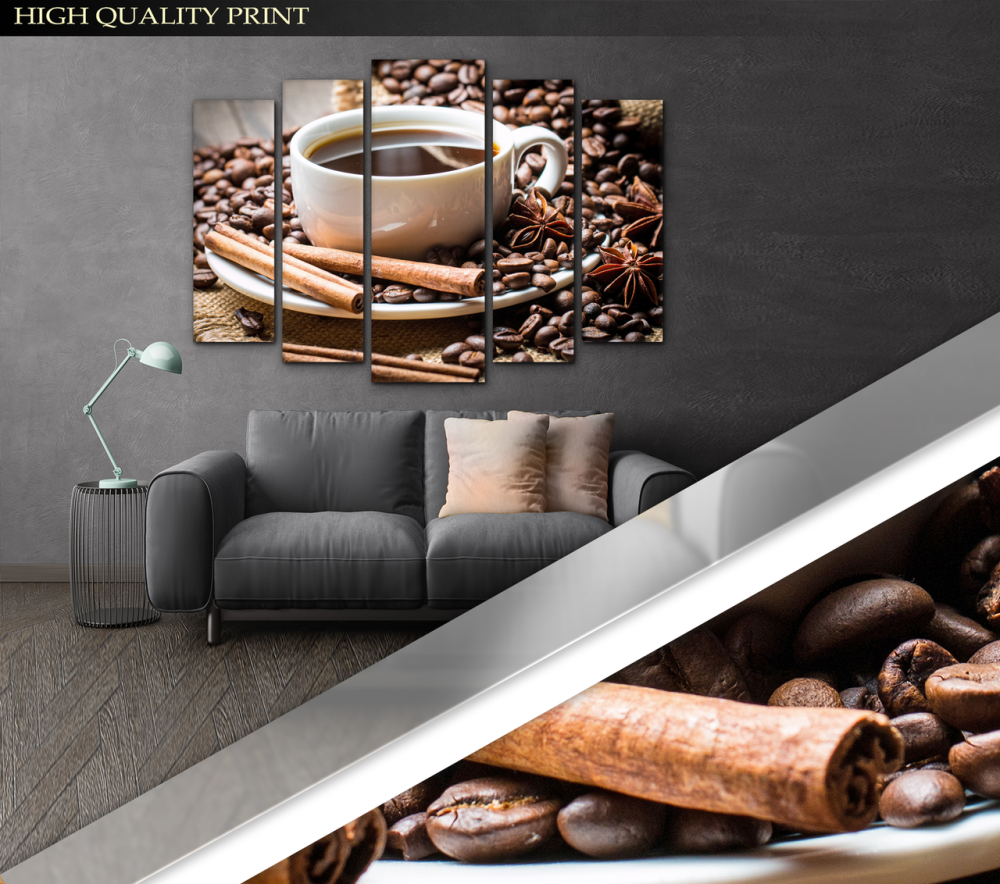 Модульная картина Кофе Art-343_5 ( 80х118см ) Киев - изображение 3