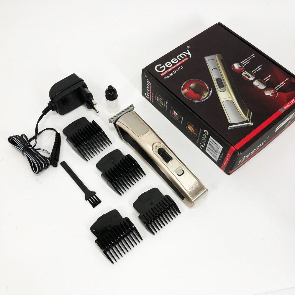 Машинка для стрижки волос для профессионалов Gemei GM-657 Бездротовая машинка стрижки волос AQ-85 Львов - изображение 2