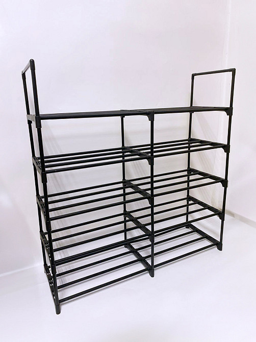 Модульная полочка для обуви, черный органайзер на 5 полочек для передней 85x90x28 см Черная Каменец-Подольский - изображение 5