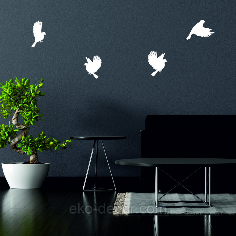 Декоративное настенное Панно «Птичка» Декор на стену(цена за 1шт) 20*14 см, Белый Киев - изображение 2