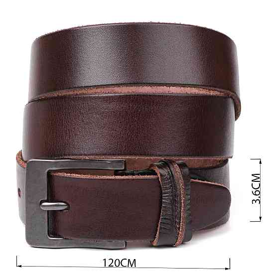 Ремінь з масивною пряжкою Vintage 20128 Коричневий Київ