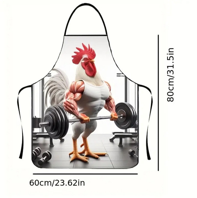 Фартух з приколом Півень 80 на 60 см різнобарвний Київ - фото 2