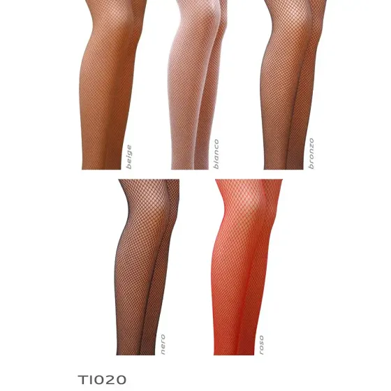 Колготки в сіточку без виділених трусиків Passion TI020 типу Кабаретка 1/2 (fishnet), nero Львов