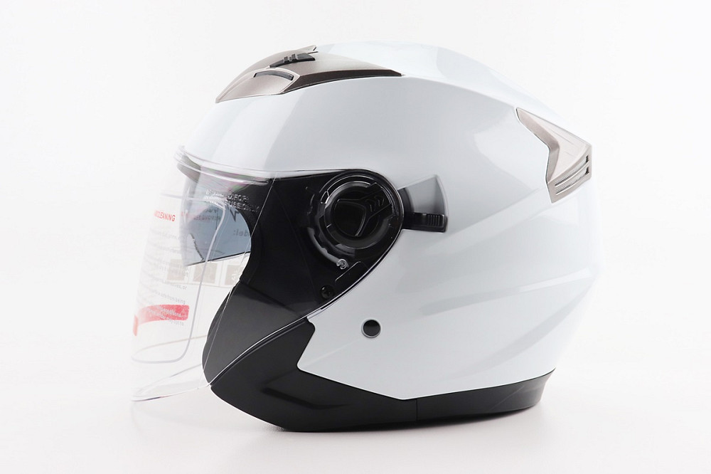 Шолом відкритий+відкидні окуляри BLD-708 S (55-56см), БІЛИЙ глянець Киев - изображение 3