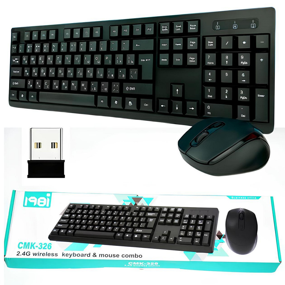 Клавиатура + Мышка беспроводная (Bluetooth) классическая,CMK-326 SBR Киев - изображение 1