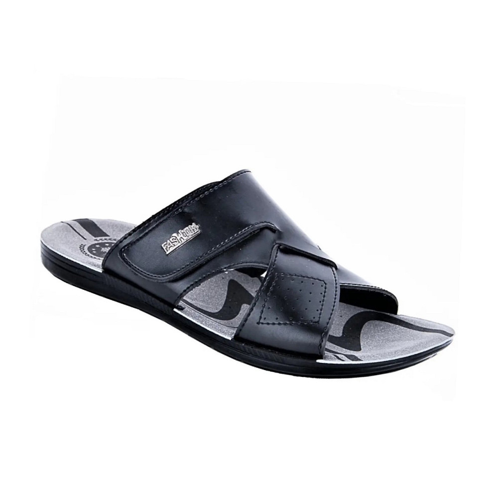 Мужские Шлёпанцы Тапочки Сланцы Чёрные Кожаные (размеры: 42) Днепр - изображение 1