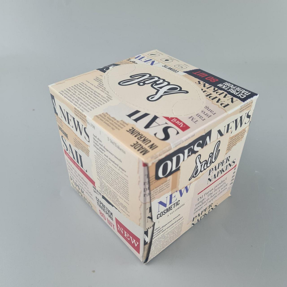 Серветка косметична 2 шари 80 шт 19*20 КУБ SAIL Одеса (1 пачка) Харків - фото 3