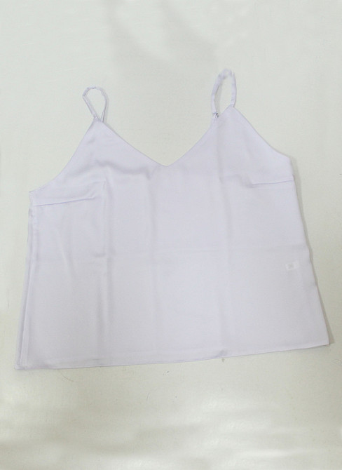 Шовкова майка на тонких бретельках Білий XL/2XL Харків - фото 7